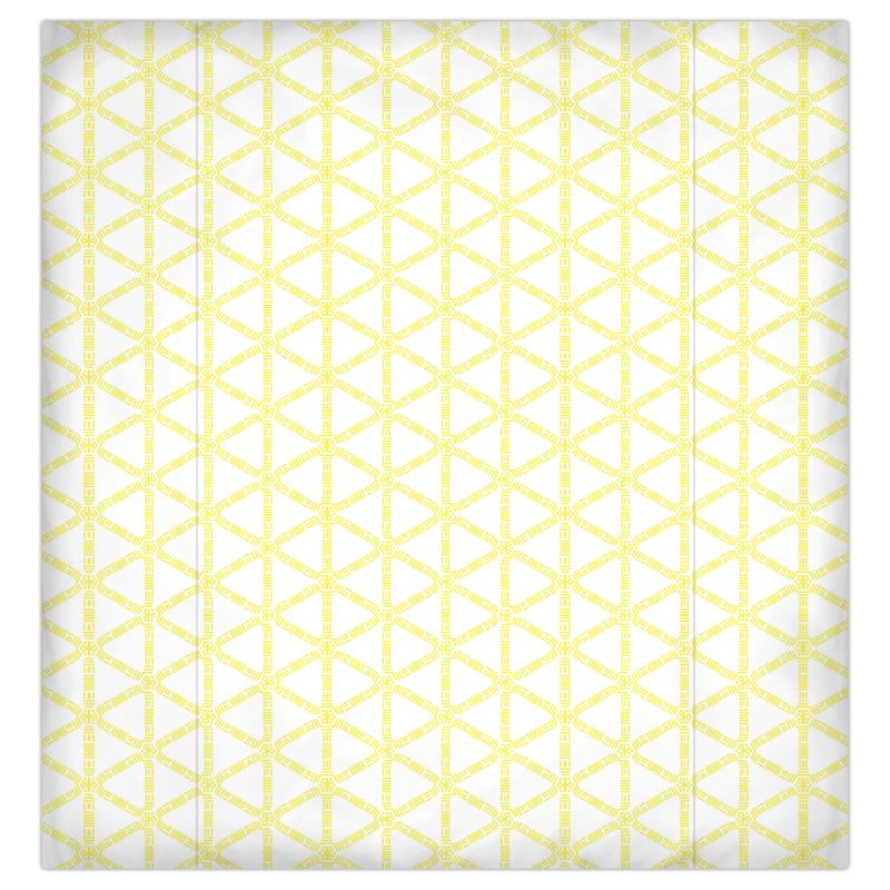 Yellow Lattice Duvet Cover