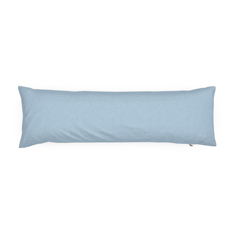 Icy Blue Solid Bolster Pillow