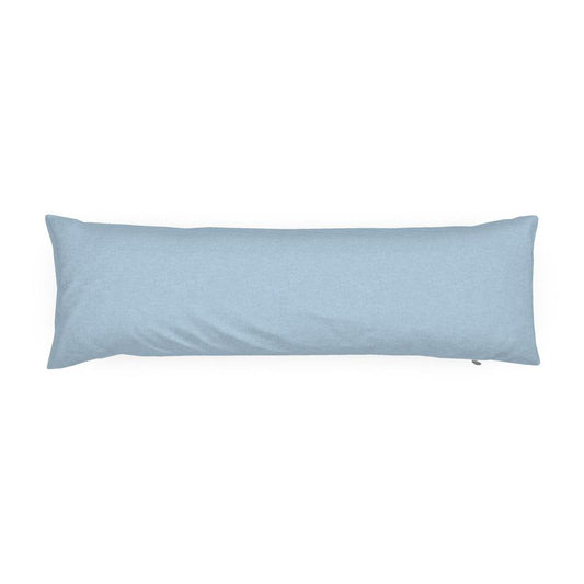 Icy Blue Solid Bolster Pillow
