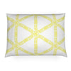 Yellow Lattice Lumbar Pillow