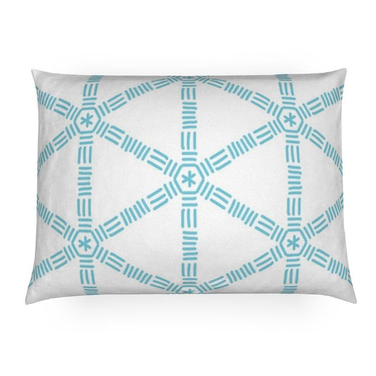 Turquoise Lattice Lumbar Pillow