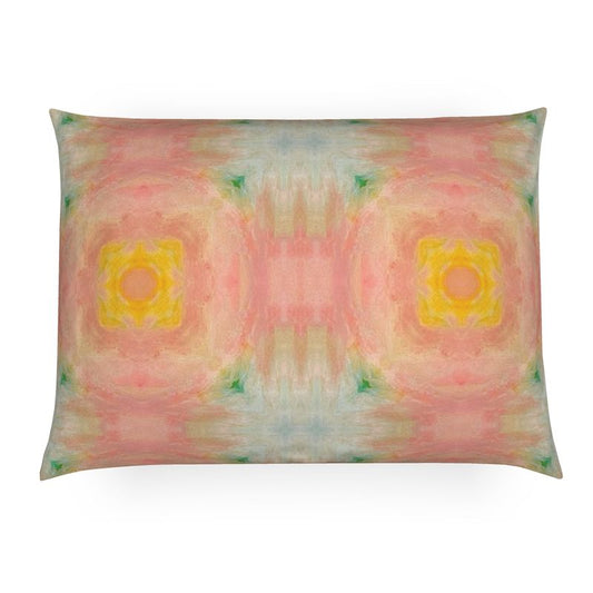 Peach Sunbeam Lumbar Pillow