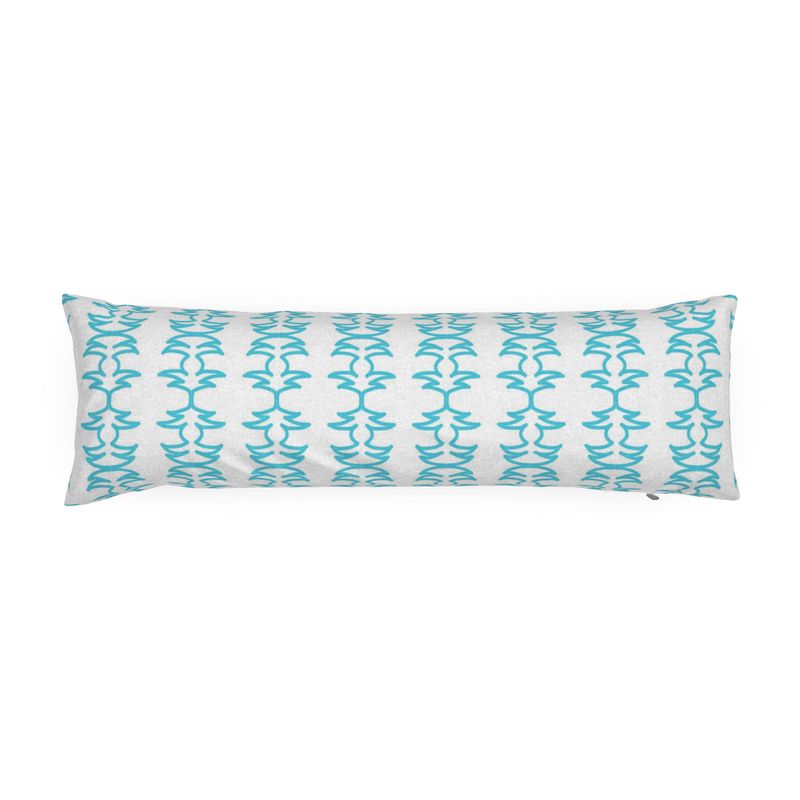 Turquoise Waves Bolster Pillow