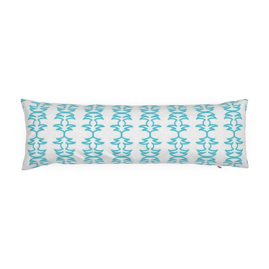 Turquoise Waves Bolster Pillow
