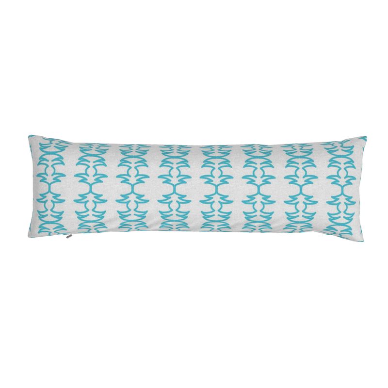 Turquoise Waves Bolster Pillow