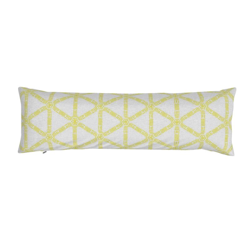 Yellow Lattice Bolster Pillow