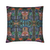 Green Flower Lady Throw Pillow