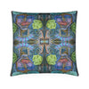 Green Eyes Flower Lady Throw Pillow