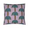 Tiki Palm Violet Throw Pillow