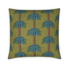 Tiki Palm Olive Pillow