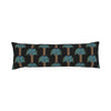 Tiki Palm Black Bolster Pillow