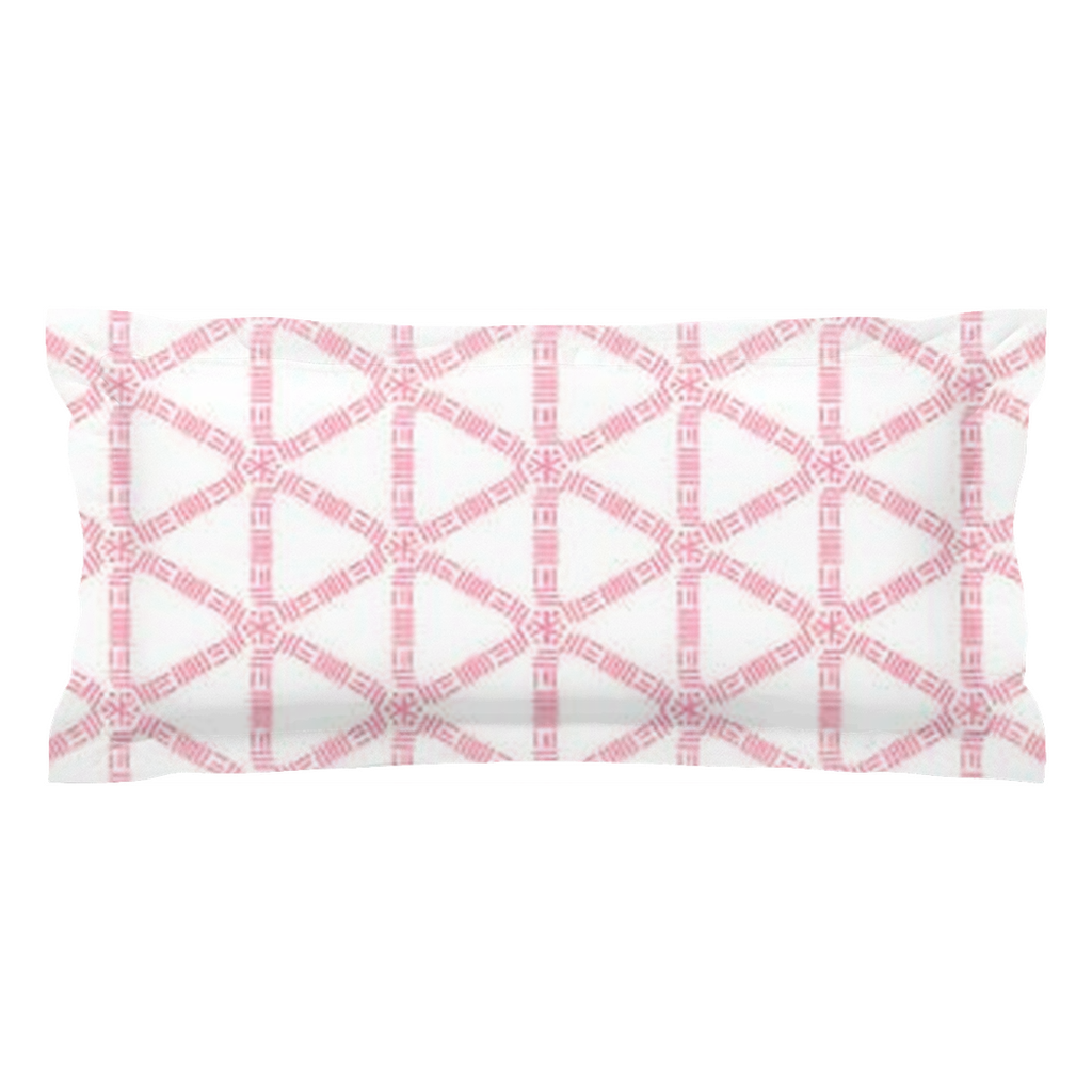 Pink Lattice Pillow Sham