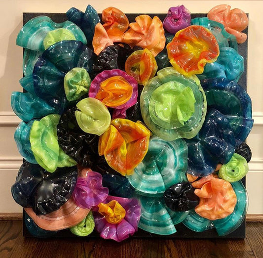 Tropical Retreat: Midnight Flora Sculpture
