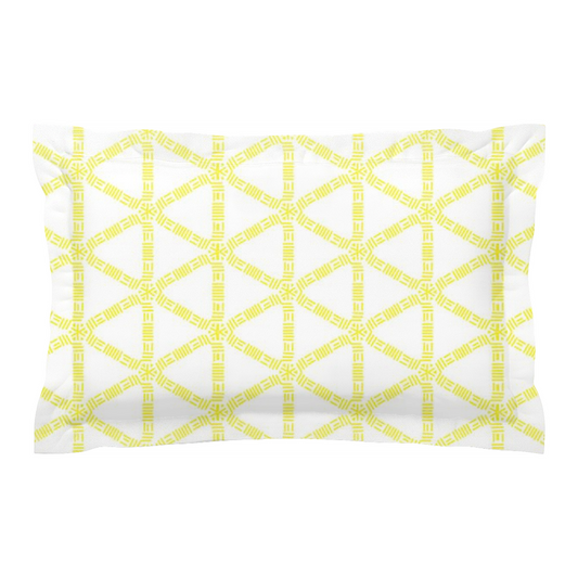 Yellow Lattice Pillow Sham