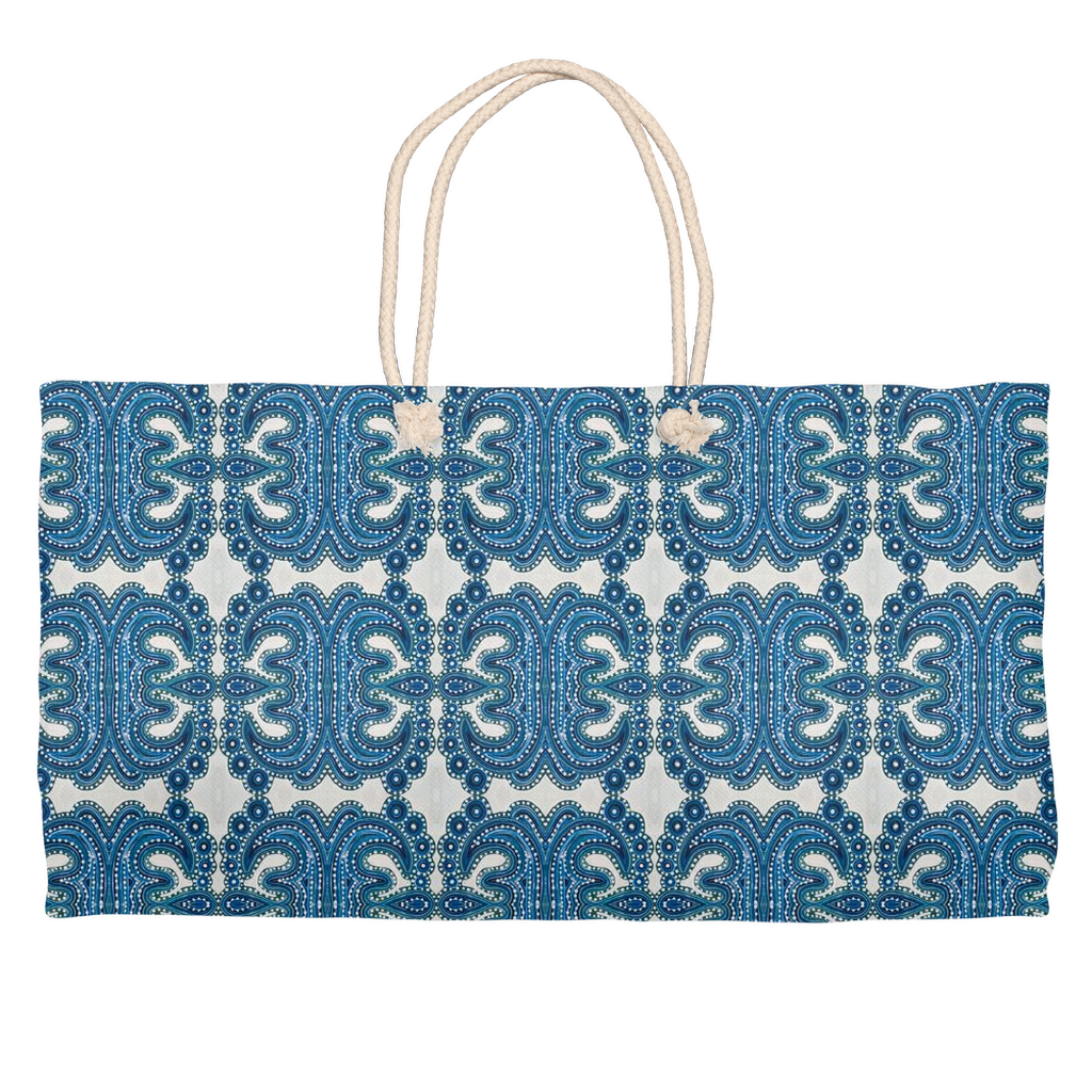 Blue Tile Tote Bag