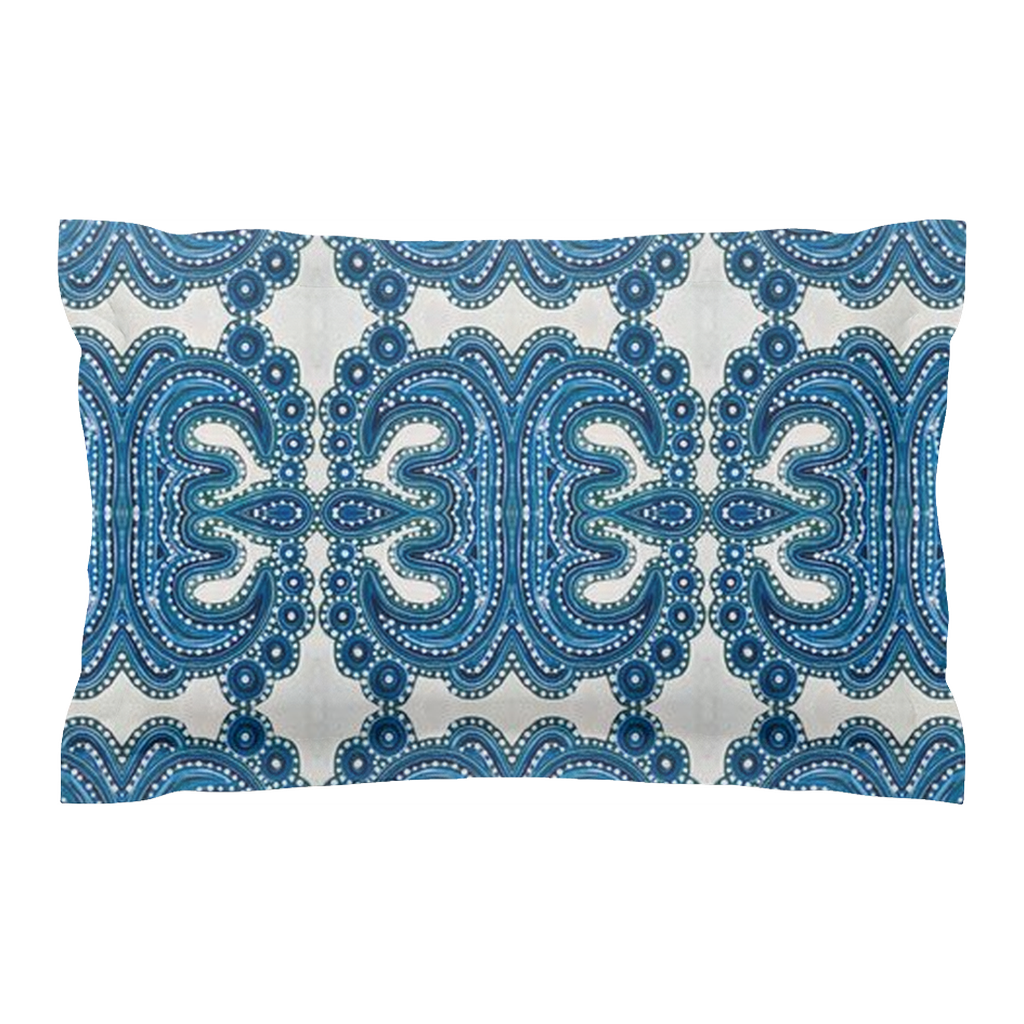 Blue Tile Pillow Sham