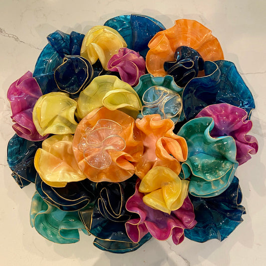 Gilded Orchid Sculpture