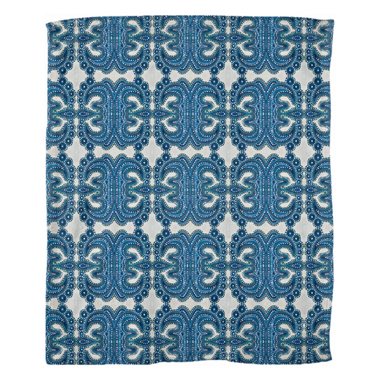 Blue Tile Fleece Blanket