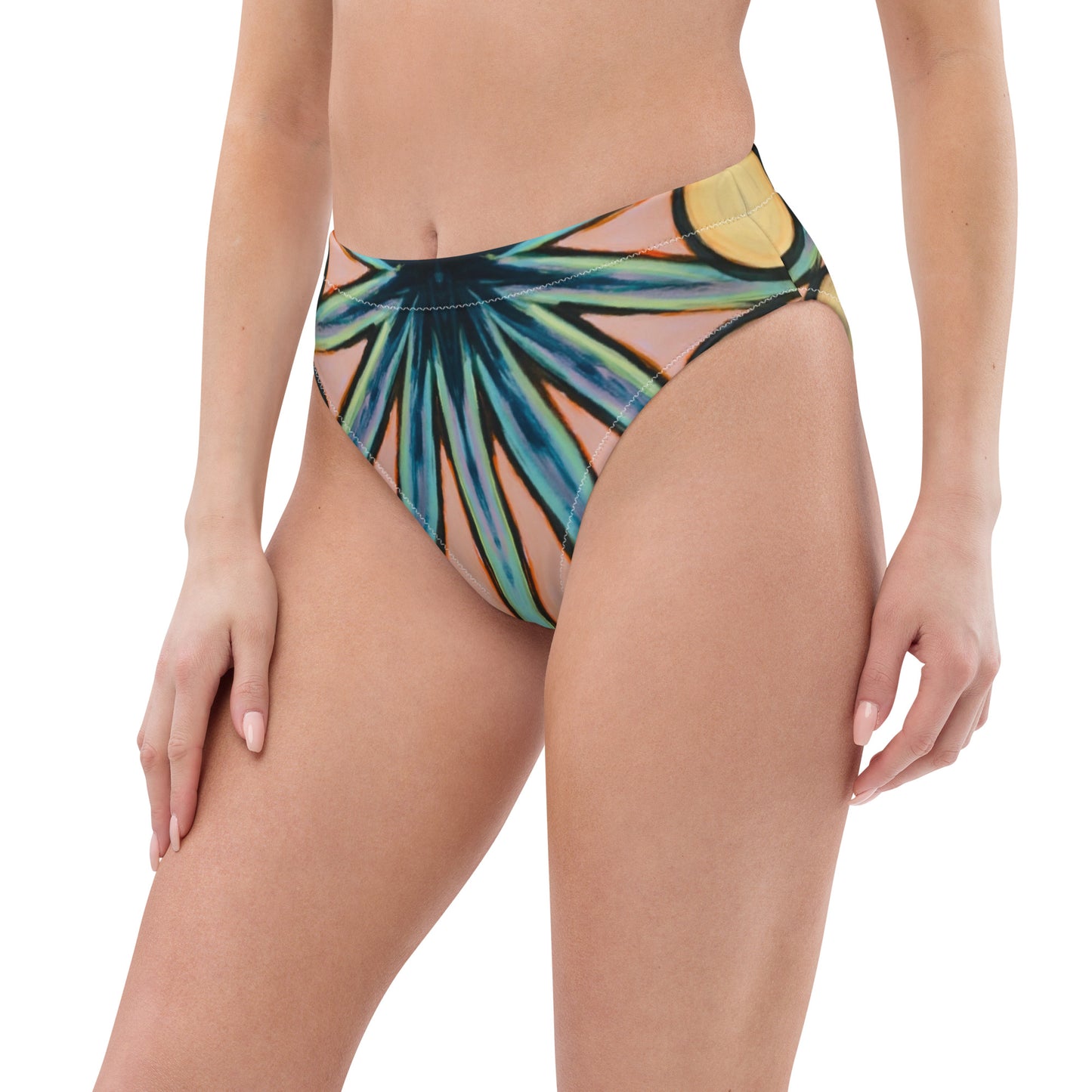 Coconut Punch Recycled high-waisted bikini bottom