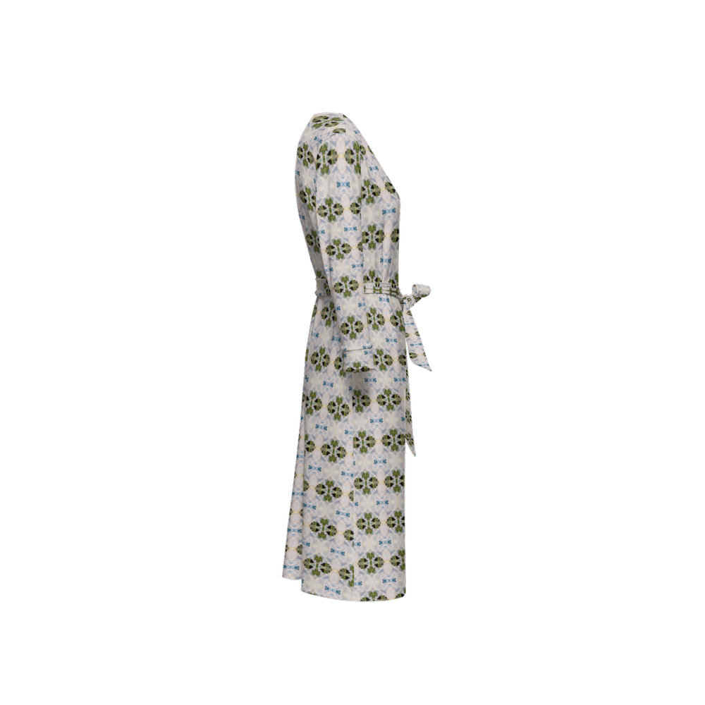 B.Maraffi Olive Diamond Wrap Dress