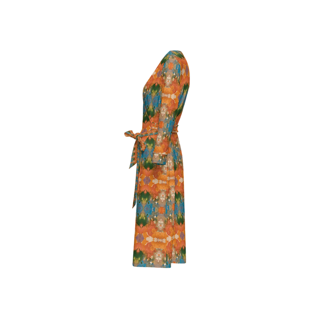 B.Maraffi Turquoise Stone Wrap Dress